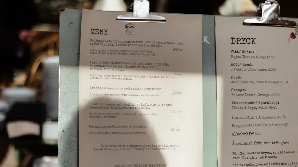 menu mix analysis